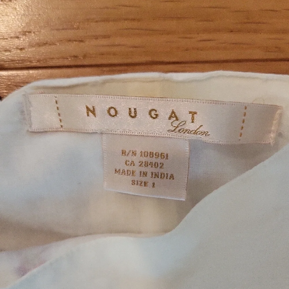 Nougat London Embroidered Mini Dress with Tassel Hem - Off White - Size 1 - Picture 2 of 8